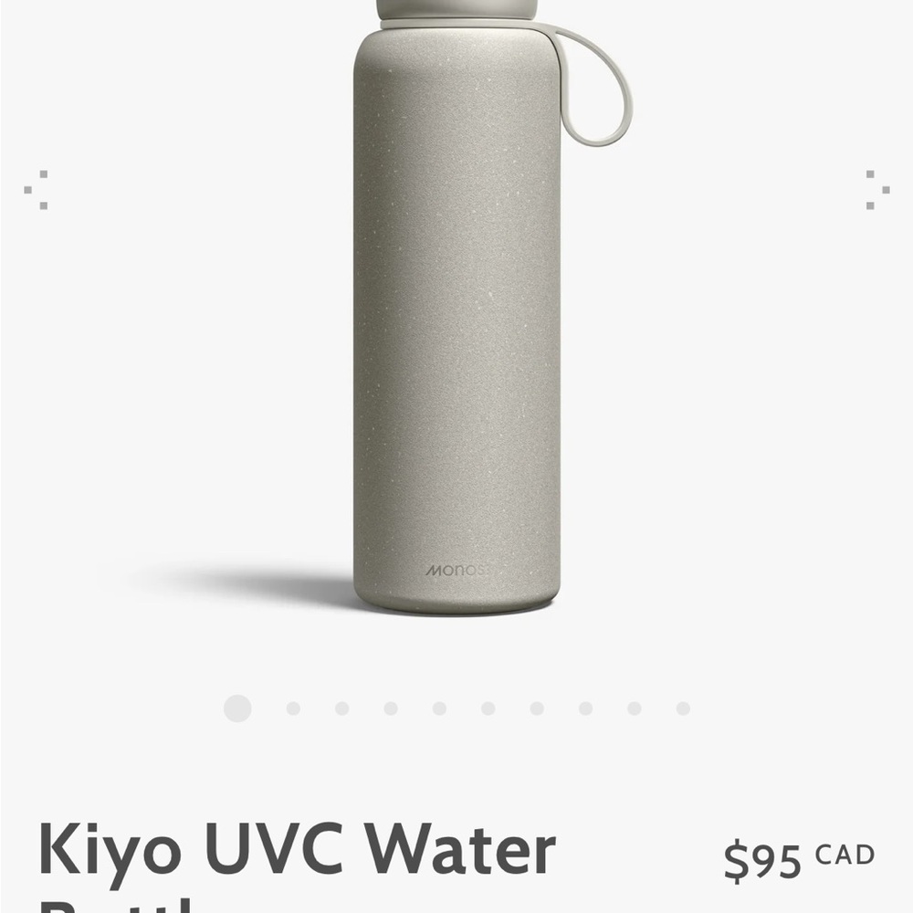 Kiyo UVC Water Bottle in Stainless Steel